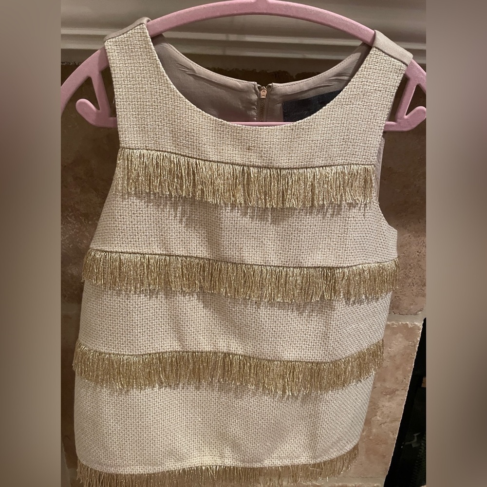 NWOT Anthropologie Sunday In Brooklyn Sleeveless Wool Blend Fringe Top M